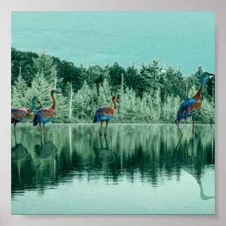 Affiche Chanson D'Eau Couverture Bébé Jouer Cartes