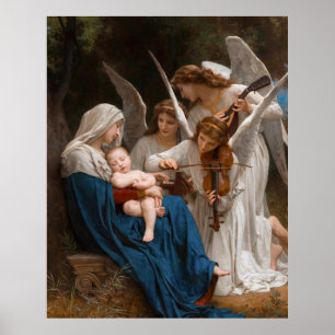 Affiche Chanson des anges de William-Adolphe Bouguereau B