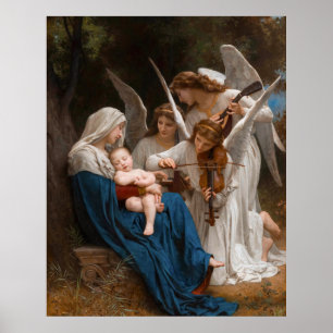 Affiche Chanson des anges de William-Adolphe Bouguereau B