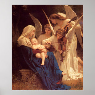 Affiche Chanson des Anges William Bouguereau Beaux Arts Po