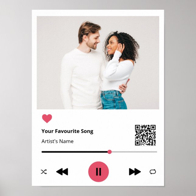 Affiche Chanson préférée personnalisée - Canvas Imprimer (Devant)