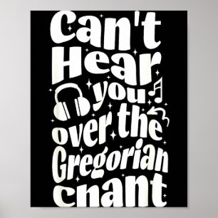 Affiche Chant grégorien drôle catholique traditionnel lati
