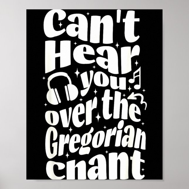 Affiche Chant grégorien drôle catholique traditionnel lati (Devant)