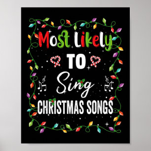 Affiche Chanter Chants Chansons De Noël Famille Matchin