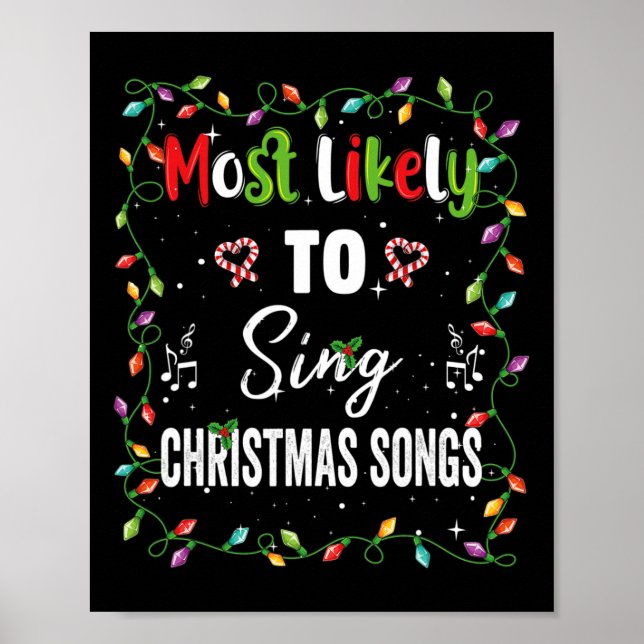 Affiche Chanter Chants Chansons De Noël Famille Matchin (Devant)