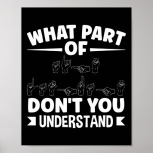 Affiche Chanter Langue Asl Enseignant Asl Alphabet Pun