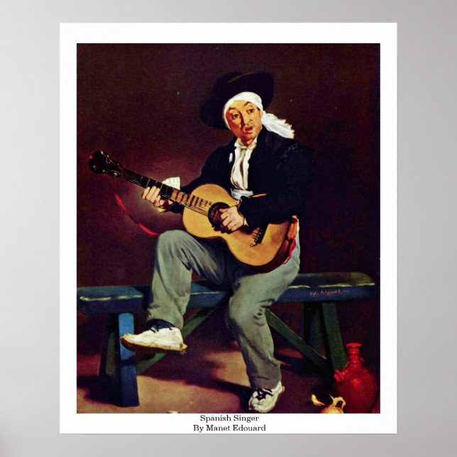 Affiche Chanteur Espagnol Par Manet Edouard (Devant)
