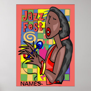 Affiche Chanteur Jazz Fest 2018 modifier le texte