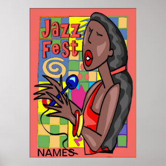 Affiche Chanteur Jazz Fest 2018 modifier le texte