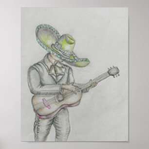 Affiche chanteur mariachi