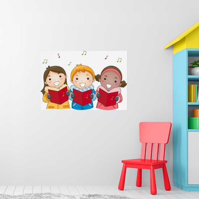 Affiche Chanteurs de Noël Enfants Chœur de Vacances d'Hive (Créateur téléchargé)