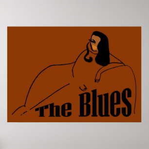 Affiche Chanteuse de Blues