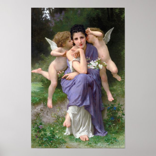 Affiche Chants de Printemps par William Bouguereau (Devant)