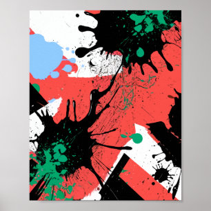 Affiche Chaos épars des couleurs