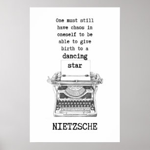 Affiche Chaos et Dancing STAR citation de Nietzsche