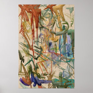 Affiche Chaos Organique - Sable de Sauge en Terracotta Nat