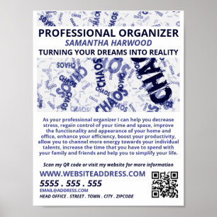 Affiche Chaos Slogan Design, Organisateur Professionnel