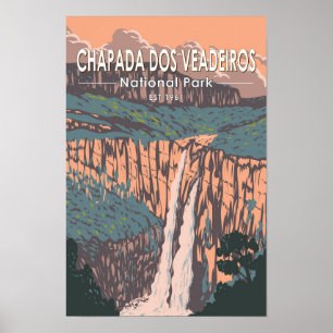 Affiche Chapada Dos Veadeiros Parc national Brésil Voyage