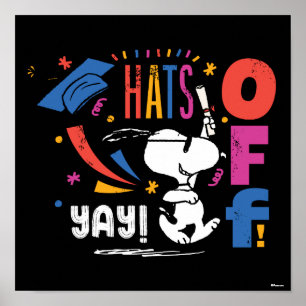 Affiche Chapeau bas pour votre remise de diplôme Félicitat