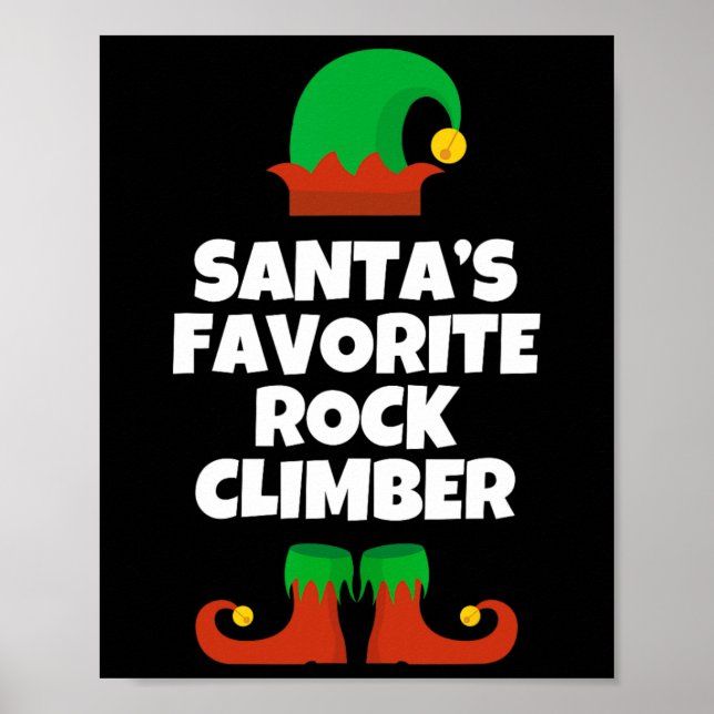 Affiche Chapeau de grimpeur de Noël préféré du Père Noël d (Devant)