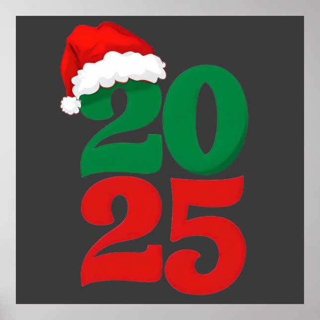 Affiche Chapeau de Noël 2025 – Compte à rebours festif de  (Devant)