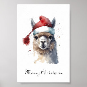 Affiche Chapeau de Père Noël avec texte personnalisé en aq
