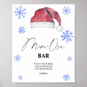 Affiche Chapeau de Père Noël - bar Mon-osa