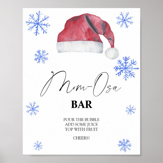 Affiche Chapeau de Père Noël - barre Mon-osa (Devant)