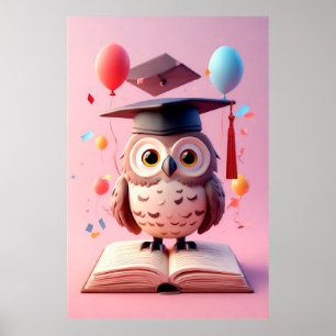 Affiche Chapeau de remise des diplômes de la Chouette sage