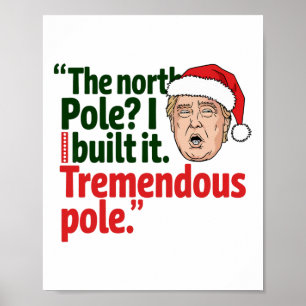 Affiche Chapeau de Santa Trump Faire Noël de nouveau génia
