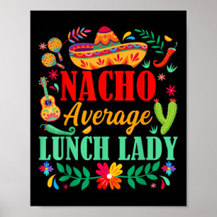 Affiche Chapeau de sombrero de dame de déjeuner pas moyen