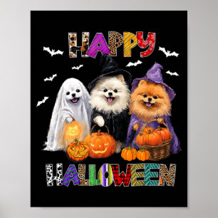 Affiche Chapeau de sorcière d'Halloween de chien de Pembro
