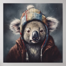 Affiche Chapeau d'Hiver Koala Beanie Bunch