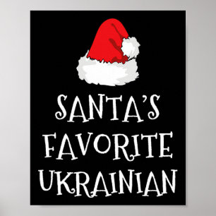 Affiche Chapeau drôle de Noël ukrainien préféré du Père No