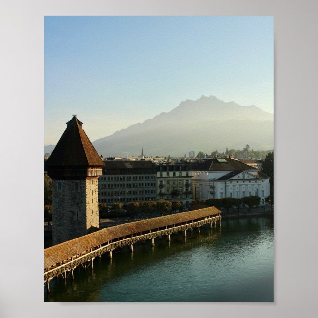 Affiche Chapel Bridge, Lucerne, Suisse Imprimer (Devant)
