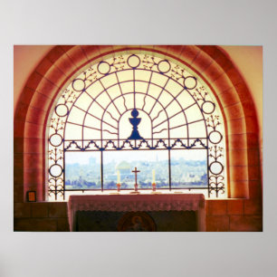 Affiche Chapelle "Dominus Flevit" de Jérusalem, Mont des O