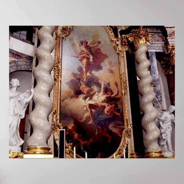 Affiche Chapelle Hofkirche dans le Residenz Palace, (Devant)