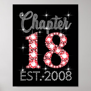 Affiche Chapitre 18 Est 2008 Joyeux 18e Anniversaire Fille