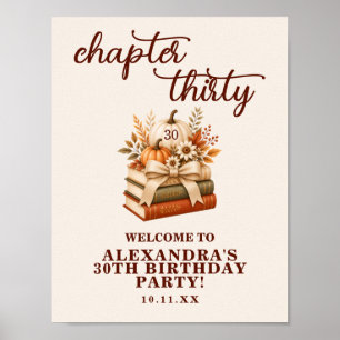 Affiche Chapitre 30 Automne Citrouille Livre 30e Anniversa