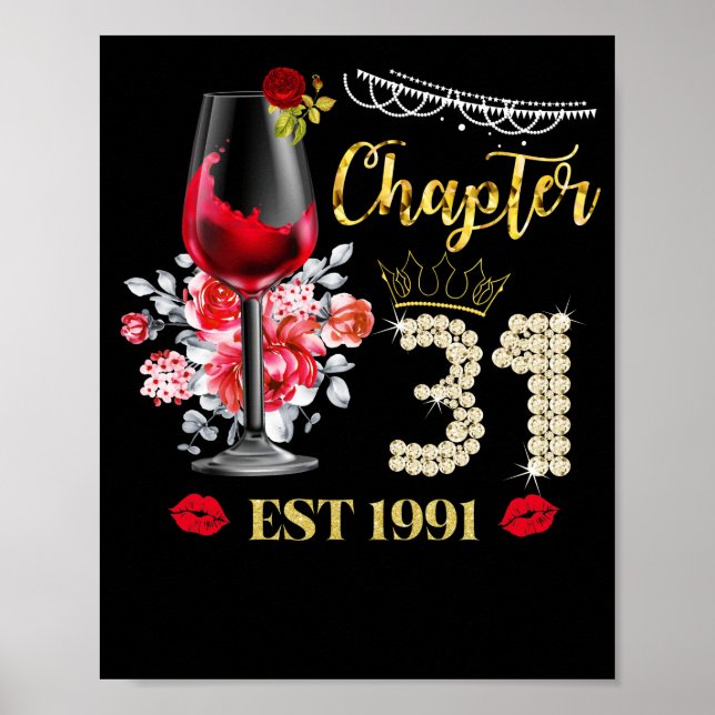 Affiche Chapitre 31 ans EST 1991 31e anniversaire Rose rou (Devant)