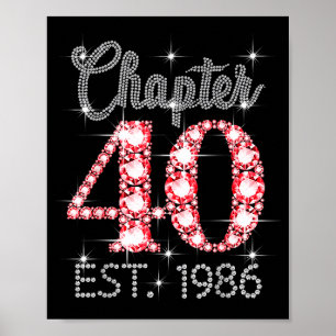 Affiche Chapitre 40 Est 1986 Joyeux 40e Anniversaire Fille