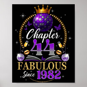 Affiche Chapitre 44 Depuis 1982 Balle de disco violet 44e