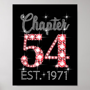 Affiche Chapitre 54 Est 1971 Joyeux 54e Anniversaire Fille