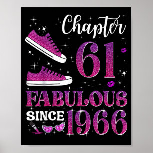 Affiche Chapitre 61 fabuleux depuis 1966 fille pour 61e an