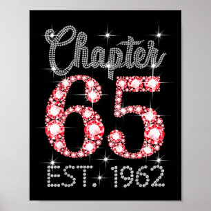 Affiche Chapitre 65 est 1962 joyeux 65e anniversaire fille