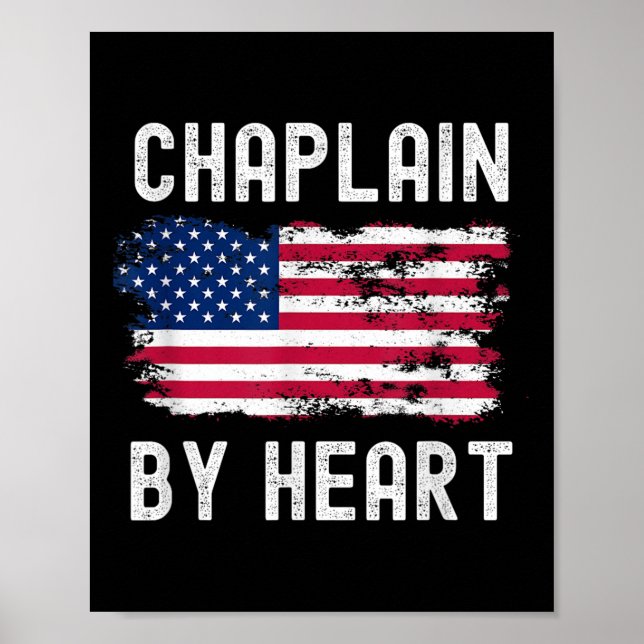 Affiche Chaplain Usa Drapeau Profession Rétro Titre du tra (Devant)