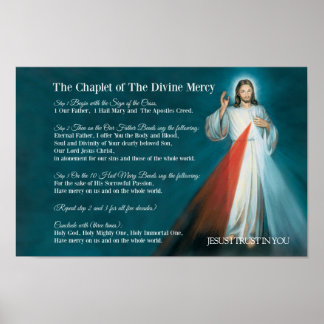 Affiche CHAPLET de la prière DIVINE MERCY