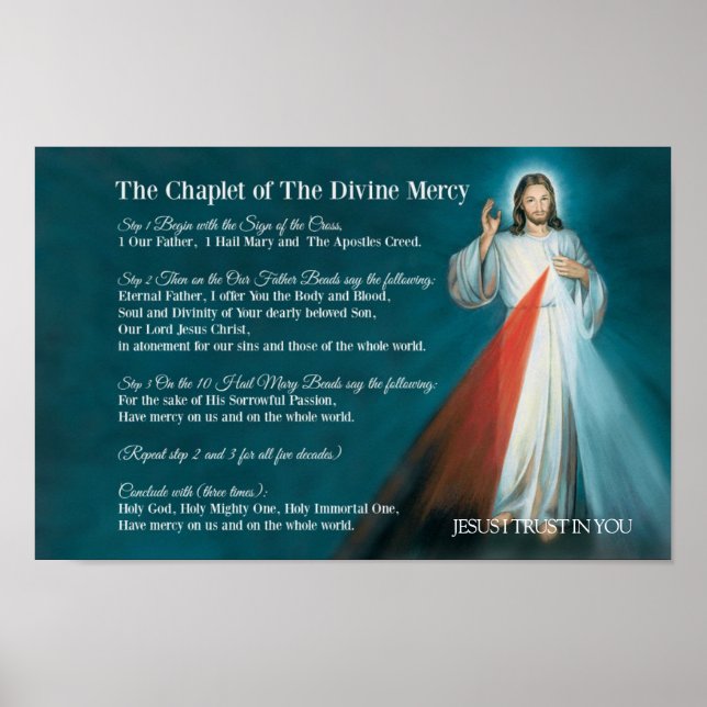 Affiche CHAPLET de la prière DIVINE MERCY (Devant)