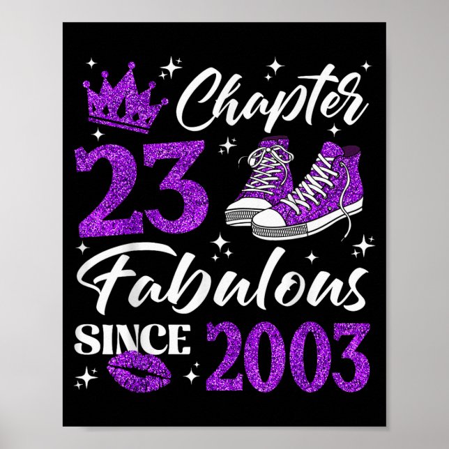 Affiche Chapter 23 Fabulous Since 2003 23rd Birthday Women (Devant)
