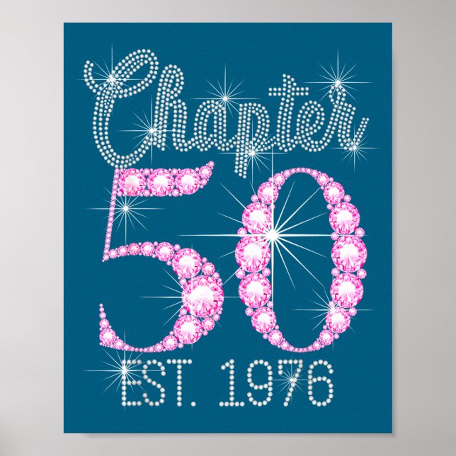 Affiche Chapter 50 Est 1976 Happy 50th Birthday Gift  (Devant)